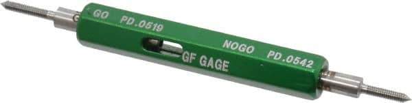 GF Gage - #0-80, Class 2B, Double End Plug Thread Go/No Go Gage - Hardened Tool Steel, Size 000 Handle Included - Eagle Tool & Supply