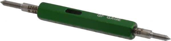 GF Gage - #2-56, Class 2B, Double End Plug Thread Go/No Go Gage - Hardened Tool Steel, Size 000 Handle Included - Eagle Tool & Supply