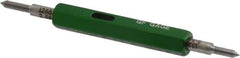 GF Gage - #2-56, Class 2B, Double End Plug Thread Go/No Go Gage - Hardened Tool Steel, Size 000 Handle Included - Eagle Tool & Supply