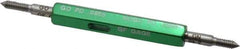 GF Gage - #3-48, Class 2B, Double End Plug Thread Go/No Go Gage - Hardened Tool Steel, Size 000 Handle Included - Eagle Tool & Supply