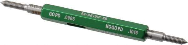 GF Gage - #4-48, Class 2B, Double End Plug Thread Go/No Go Gage - Hardened Tool Steel, Size 00 Handle Included - Eagle Tool & Supply