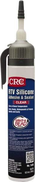 CRC - 8 oz Tube Clear RTV Silicone Gasket Sealant - -76 to 356°F Operating Temp, 24 hr Full Cure Time - Eagle Tool & Supply