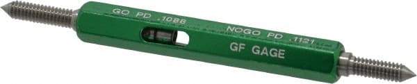 GF Gage - #5-40, Class 2B, Double End Plug Thread Go/No Go Gage - Hardened Tool Steel, Size 00 Handle Included - Eagle Tool & Supply