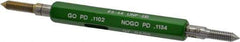 GF Gage - #5-44, Class 2B, Double End Plug Thread Go/No Go Gage - Hardened Tool Steel, Size 00 Handle Included - Eagle Tool & Supply