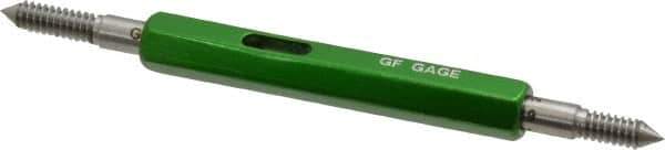 GF Gage - #6-32, Class 2B, Double End Plug Thread Go/No Go Gage - Hardened Tool Steel, Size 00 Handle Included - Eagle Tool & Supply