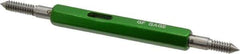 GF Gage - #6-32, Class 2B, Double End Plug Thread Go/No Go Gage - Hardened Tool Steel, Size 00 Handle Included - Eagle Tool & Supply