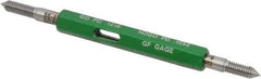 GF Gage - #6-40, Class 2B, Double End Plug Thread Go/No Go Gage - Hardened Tool Steel, Size 00 Handle Included - Eagle Tool & Supply