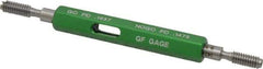 GF Gage - #8-32, Class 2B, Double End Plug Thread Go/No Go Gage - Hardened Tool Steel, Size 0 Handle Included - Eagle Tool & Supply