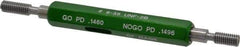 GF Gage - #8-36, Class 2B, Double End Plug Thread Go/No Go Gage - Hardened Tool Steel, Size 0 Handle Included - Eagle Tool & Supply
