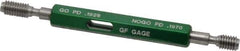 GF Gage - #12-28, Class 2B, Double End Plug Thread Go/No Go Gage - Hardened Tool Steel, Size 0 Handle Included - Eagle Tool & Supply