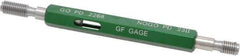 GF Gage - 1/4-28, Class 2B, Double End Plug Thread Go/No Go Gage - Hardened Tool Steel, Size 1 Handle Included - Eagle Tool & Supply