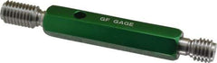 GF Gage - 9/16-12, Class 2B, Double End Plug Thread Go/No Go Gage - Hardened Tool Steel, Size 3 Handle Included - Eagle Tool & Supply
