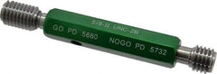GF Gage - 5/8-11, Class 2B, Double End Plug Thread Go/No Go Gage - Hardened Tool Steel, Size 3 Handle Included - Eagle Tool & Supply