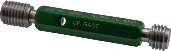 GF Gage - 3/4-10, Class 2B, Double End Plug Thread Go/No Go Gage - Hardened Tool Steel, Size 3 Handle Included - Eagle Tool & Supply