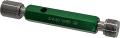 GF Gage - 3/4-20, Class 2B, Double End Plug Thread Go/No Go Gage - Hardened Tool Steel, Size 3 Handle Included - Eagle Tool & Supply