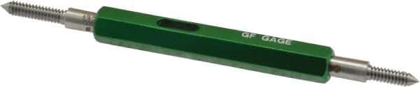 GF Gage - #4-40, Class 3B, Double End Plug Thread Go/No Go Gage - Hardened Tool Steel, Size 00 Handle Included - Eagle Tool & Supply