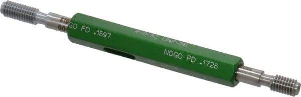 GF Gage - #10-32, Class 3B, Double End Plug Thread Go/No Go Gage - Hardened Tool Steel, Size 0 Handle Included - Eagle Tool & Supply