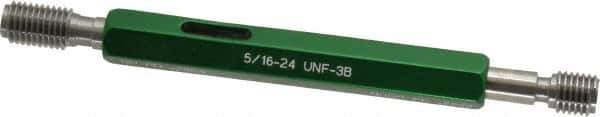 GF Gage - 5/16-24, Class 3B, Double End Plug Thread Go/No Go Gage - Hardened Tool Steel, Size 1 Handle Included - Eagle Tool & Supply