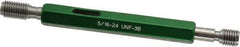 GF Gage - 5/16-24, Class 3B, Double End Plug Thread Go/No Go Gage - Hardened Tool Steel, Size 1 Handle Included - Eagle Tool & Supply