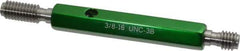 GF Gage - 3/8-16, Class 3B, Double End Plug Thread Go/No Go Gage - Hardened Tool Steel, Size 2 Handle Included - Eagle Tool & Supply