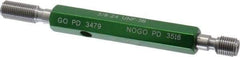 GF Gage - 3/8-24, Class 3B, Double End Plug Thread Go/No Go Gage - Hardened Tool Steel, Size 2 Handle Included - Eagle Tool & Supply