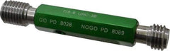 GF Gage - 7/8-9, Class 3B, Double End Plug Thread Go/No Go Gage - Hardened Tool Steel, Size 4 Handle Included - Eagle Tool & Supply