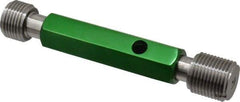 GF Gage - 1-12, Class 3B, Double End Plug Thread Go/No Go Gage - Hardened Tool Steel, Size 4 Handle Included - Eagle Tool & Supply