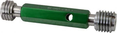 GF Gage - 1-1/8 - 7, Class 3B, Double End Plug Thread Go/No Go Gage - Hardened Tool Steel, Size 4 Handle Included - Eagle Tool & Supply
