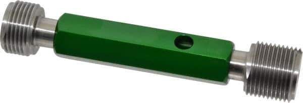 GF Gage - 1-1/8 - 12, Class 3B, Double End Plug Thread Go/No Go Gage - Hardened Tool Steel, Size 4 Handle Included - Eagle Tool & Supply