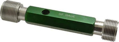 GF Gage - 1-1/4 - 12, Class 3B, Double End Plug Thread Go/No Go Gage - Hardened Tool Steel, Size 5 Handle Included - Eagle Tool & Supply