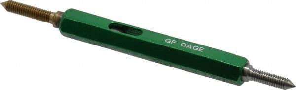GF Gage - #4-48, Class 2B, Double End Plug Thread Go/No Go Gage - High Speed Steel, Size 00 Handle Included - Eagle Tool & Supply