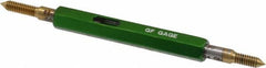 GF Gage - #5-40, Class 2B, Double End Plug Thread Go/No Go Gage - High Speed Steel, Size 00 Handle Included - Eagle Tool & Supply
