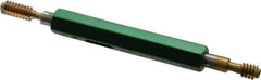 GF Gage - #10-24, Class 2B, Double End Plug Thread Go/No Go Gage - High Speed Steel, Size 0 Handle Included - Eagle Tool & Supply