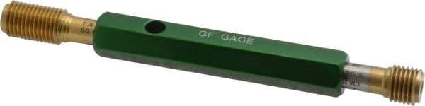 GF Gage - 7/16-20, Class 2B, Double End Plug Thread Go/No Go Gage - High Speed Steel, Size 2 Handle Included - Eagle Tool & Supply