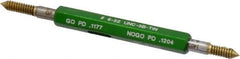 GF Gage - #6-32, Class 3B, Double End Plug Thread Go/No Go Gage - High Speed Steel, Size 00 Handle Included - Eagle Tool & Supply