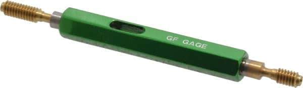 GF Gage - #8-32, Class 3B, Double End Plug Thread Go/No Go Gage - High Speed Steel, Size 0 Handle Included - Eagle Tool & Supply