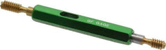 GF Gage - #10-24, Class 3B, Double End Plug Thread Go/No Go Gage - High Speed Steel, Size 0 Handle Included - Eagle Tool & Supply