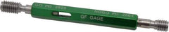 GF Gage - 1/4-20 Thread, Steel, Screw Thread Insert (STI) Class 2B, Plug Thread Insert Go/No Go Gage - Double End with Handle, Handle Size 1 - Eagle Tool & Supply