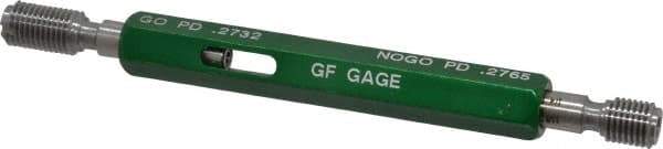 GF Gage - 1/4-28 Thread, Steel, Screw Thread Insert (STI) Class 2B, Plug Thread Insert Go/No Go Gage - Double End with Handle, Handle Size 1 - Eagle Tool & Supply