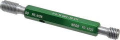 GF Gage - 3/8-16 Thread, Steel, Screw Thread Insert (STI) Class 2B, Plug Thread Insert Go/No Go Gage - Double End with Handle, Handle Size 2 - Eagle Tool & Supply