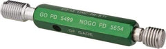 GF Gage - 1/2-13 Thread, Steel, Screw Thread Insert (STI) Class 2B, Plug Thread Insert Go/No Go Gage - Double End with Handle, Handle Size 2 - Eagle Tool & Supply