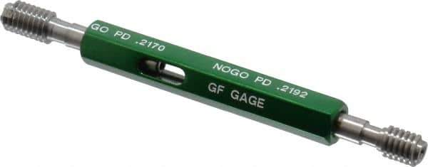 GF Gage - 10-24 Thread, Steel, Screw Thread Insert (STI) Class 3B, Plug Thread Insert Go/No Go Gage - Double End with Handle - Eagle Tool & Supply