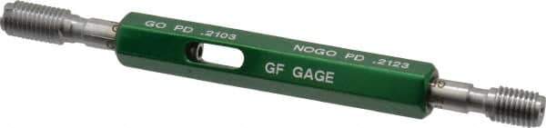 GF Gage - 10-32 Thread, Steel, Screw Thread Insert (STI) Class 3B, Plug Thread Insert Go/No Go Gage - Double End with Handle - Eagle Tool & Supply