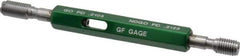 GF Gage - 10-32 Thread, Steel, Screw Thread Insert (STI) Class 3B, Plug Thread Insert Go/No Go Gage - Double End with Handle - Eagle Tool & Supply