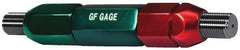 GF Gage - #8-36, Class 2B, Double End Plug Thread Go/No Go Gage - Steel, Size 2W Handle Included - Eagle Tool & Supply