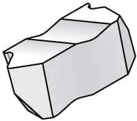 Kennametal - NTC3 Grade KC730, Internal UN Threading Insert - 8 TPI Int Pitch, Left Hand Insert, TiN Finish, Carbide - Eagle Tool & Supply