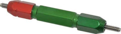 GF Gage - #10-24, Class 2B, Double End Plug Thread Go/No Go Gage - Steel, Size 3W Handle Included - Eagle Tool & Supply