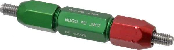 GF Gage - 5/16-18, Class 2B, Double End Plug Thread Go/No Go Gage - Steel, Size 4W Handle Included - Eagle Tool & Supply