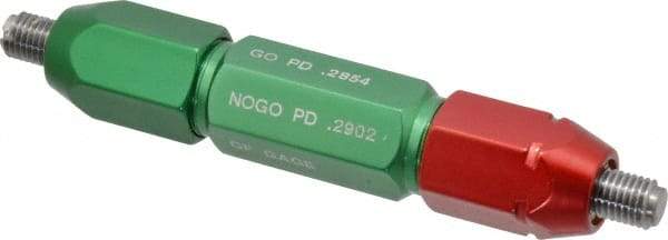 GF Gage - 5/16-24, Class 2B, Double End Plug Thread Go/No Go Gage - Steel, Size 4W Handle Included - Eagle Tool & Supply