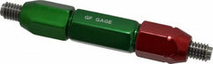 GF Gage - 3/8-16, Class 2B, Double End Plug Thread Go/No Go Gage - Steel, Size 4W Handle Included - Eagle Tool & Supply